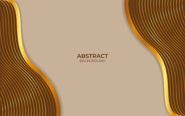 Soyut Kahverengi ve Altın Tasarım