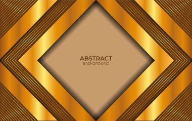 Soyut Tasarım Kahverengi ve Altın Arkaplan