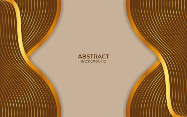 Soyut Arkaplan Tasarımı Kahverengi ve Altın