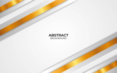 Soyut Beyaz ve Altın Arkaplan Tasarımı