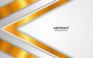 Soyut Beyaz ve Altın Biçimli Tasarım