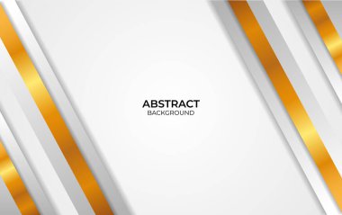 Soyut Beyaz ve Altın Arkaplan Tasarımı