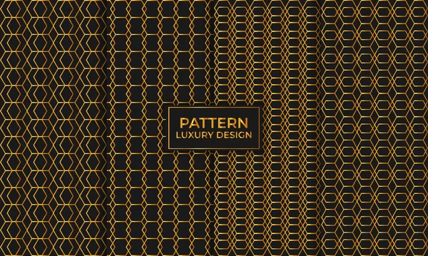 Pattern Seamless Geometric Luxury Set Decorative Wallpaper — Stock Vector