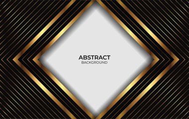 Lüks Çizgi Tasarımı Altın ve Siyah Arkaplan