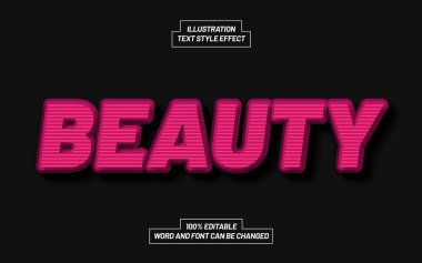 Güzellik 3B Kalın Metin Biçimi Efekti