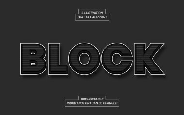 Siyah ve Beyaz Metin Efektini Blokla