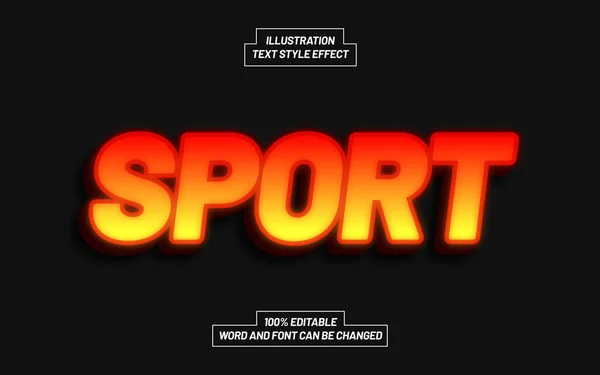 Sport Text Style Effekt — Stock vektor