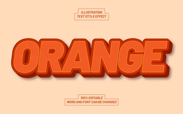 Orangefarbener Textstil — Stockvektor