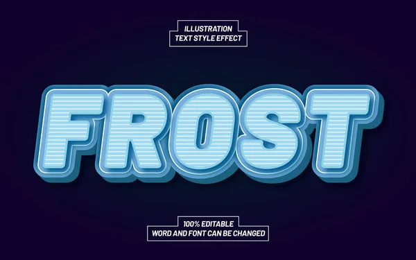 Frost Fetter Text Stil Effekt — Stockvektor