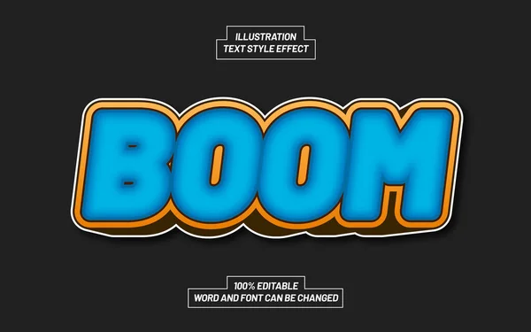 Boom Cartoon Effet Style Texte — Image vectorielle