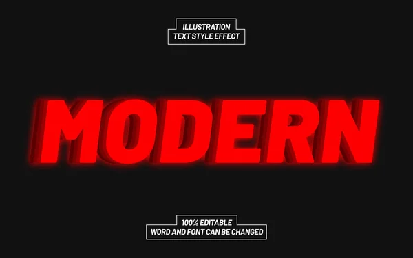 Modern Röd Text Style Effekt — Stock vektor
