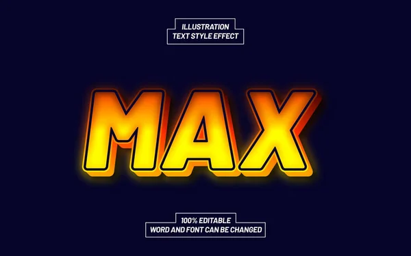 Moderner Max Light Text Style Effekt — Stockvektor