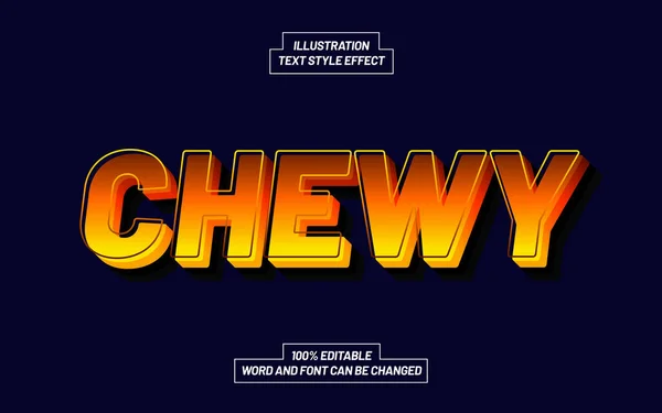 Modern Chewy Text Style Effect — Stock vektor