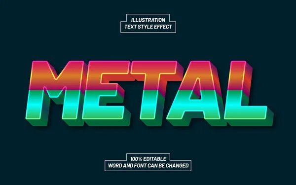 Metal Text Style Hatás — Stock Vector