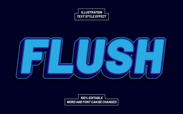 Flush Text Stil Effekt — Stockvektor