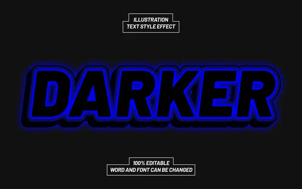 Mörkare Text Style Effect — Stock vektor