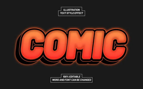 Comic Light Text Style Effect — Stock vektor