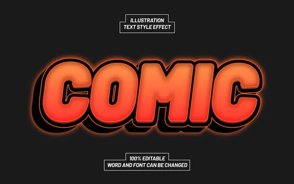 Comic Light Text Style Effect — Stockvector