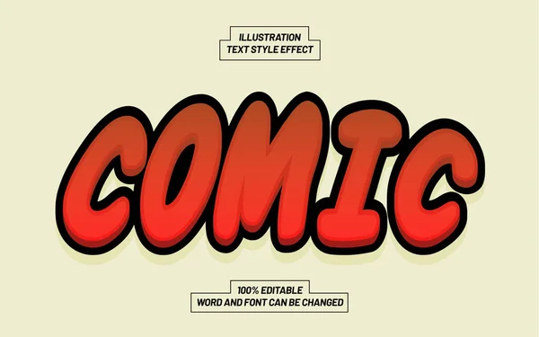 Κόκκινο Comic Εφέ Στυλ Κειμένου — Διανυσματικό Αρχείο