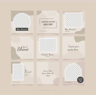 Şablon Bulmaca Sosyal Medya Instagram Beslemesi