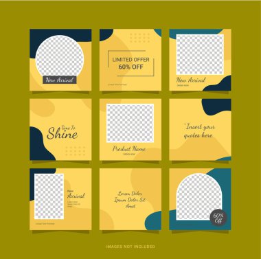 Sosyal Medya Instagram Bilmecesi Beslemesi Şablonu