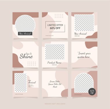 Instagram Besleme Şablonu Sosyal Ortam Bulmacası