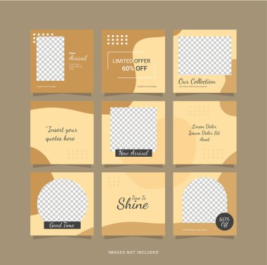 Moda Kadınları Instagram Bulmacası Besleme