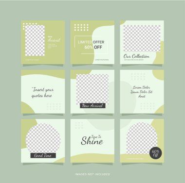 Bulmaca Şablonu Moda Kadınları Instagram Vektörü GönderName