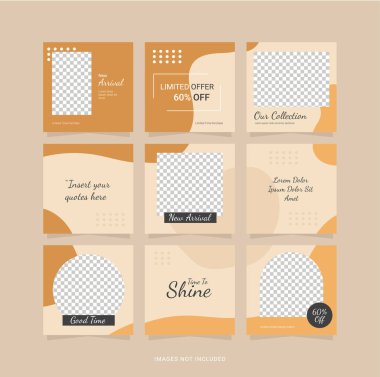 Instagram Şablonu Moda Kadınları Bulmaca Vektörü