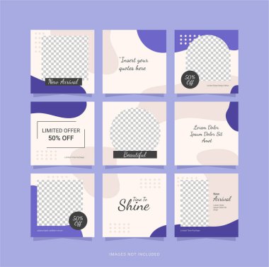 Şablon Bulmaca Posta Sosyal Ortam Tasarımı