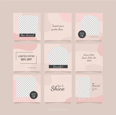 Posta Moda Kadınları Yapboz Tasarımı Şablonu