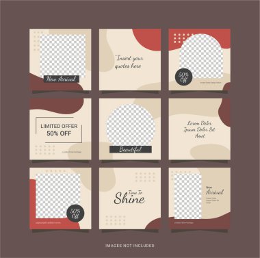 Şablon Posta Tasarımı Moda Kadınları Bulmacası