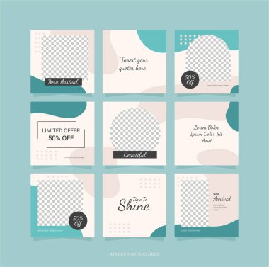 Şablon Besleme Bulmacası Sosyal Ortam Tasarımı