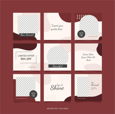 Şablon Besleme Sosyal Ortam Tasarımı Bulmacası