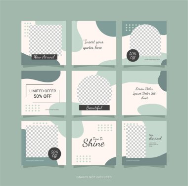 Şablon Moda Kadınları Bulmaca Tasarımı Gönderisi