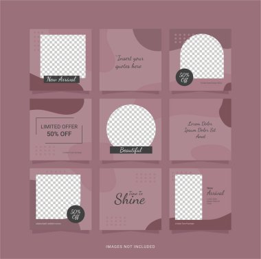 Moda Kadınları Bulmaca Posta Tasarımı