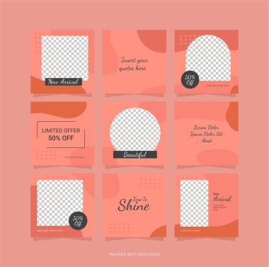 Yapboz Posta Şablonu Moda Kadınları Tasarımı