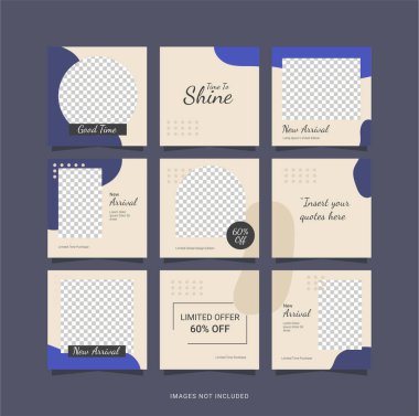 Sosyal Ortam Bulmaca Posta Tasarımı Şablonu