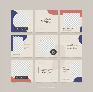 Şablon Bulmaca Besleme Sosyal Ortam Tasarımı