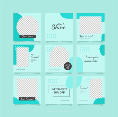 Sosyal Ortam Tasarım Bulmacası Şablonu