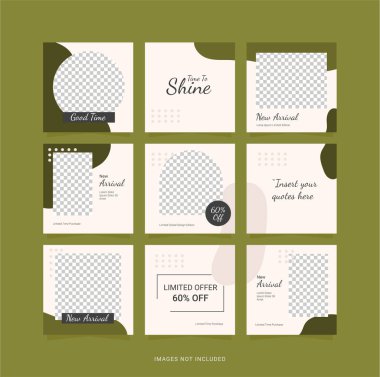 Şablon Moda Kadınları Bilmece Tasarımı Beslemesi