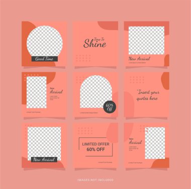 Bulmaca Posta Tasarımı Sosyal Ortam Şablonu