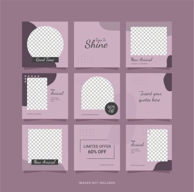 Sosyal Medya Şablonu Yapboz Tasarımı