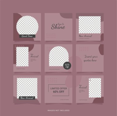 Sosyal Ortam Bulmacası Şablonu Tasarımı