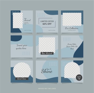 Şablon Bulmaca Moda Kadınları Posta Tasarımı