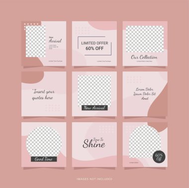 Moda Kadınları Bulmaca Posta Tasarımı