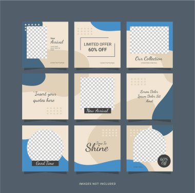 Şablon Moda Kadınları Bulmaca Tasarımı Gönderisi