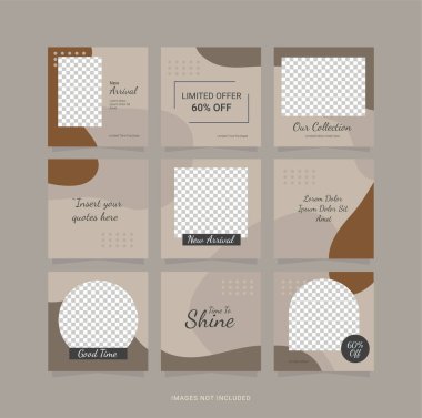 Şablon Yapboz Moda Kadınları Postası Tasarımı