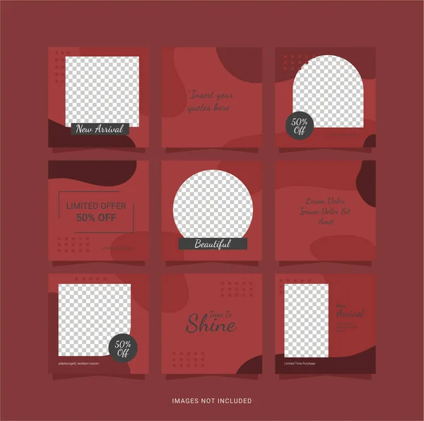 Plantilla Social Media Post Puzzle Diseño — Vector de stock