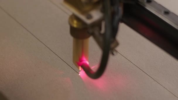 Machine Découpe Laser Cnc Coupe Planche Contreplaqué Bois — Video
